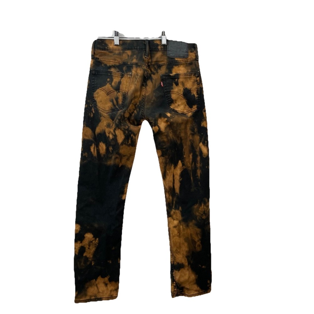 Levis Men 513 Black Jeans 28/30 Custom Bleached See photos of Actual Measurement - Picture 13 of 14